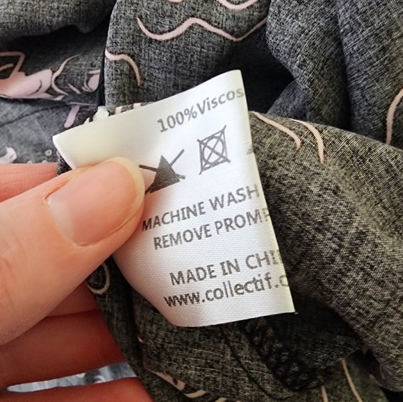 Collectif Pink and Black Ruffled Midi Dress - Picture 8 of 9